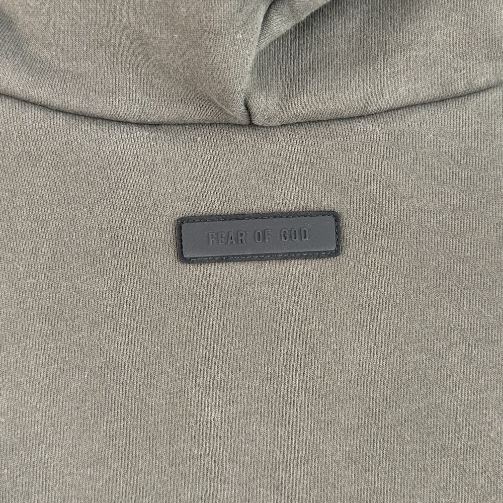 Essentials Fear Of God Hoodie Sweater Mens M Brown Fleece FOG Pullover Heavy - Picture 8 of 11